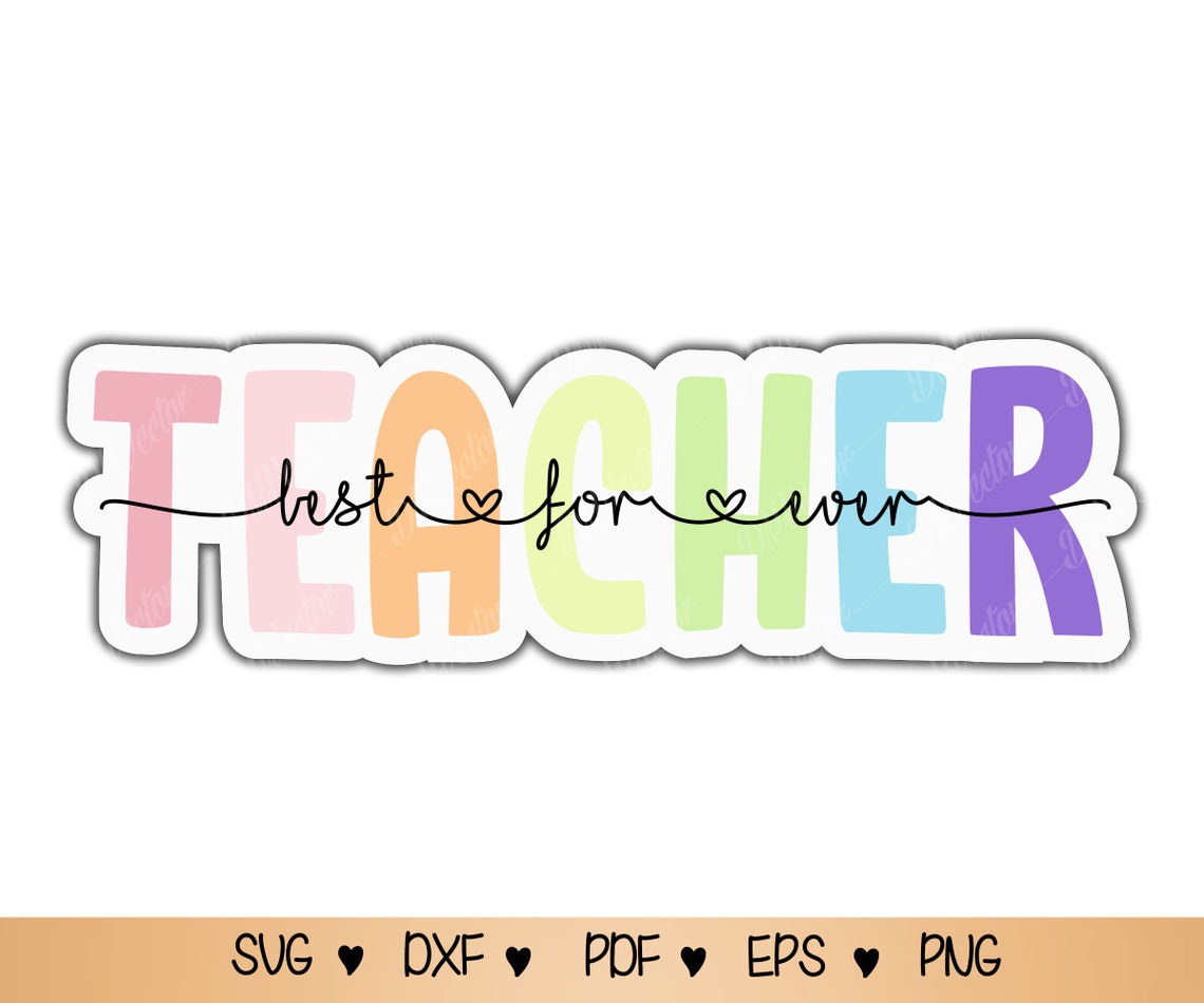 Teacher sticker pack svg for stickers Cute Teacher svg png | Etsy