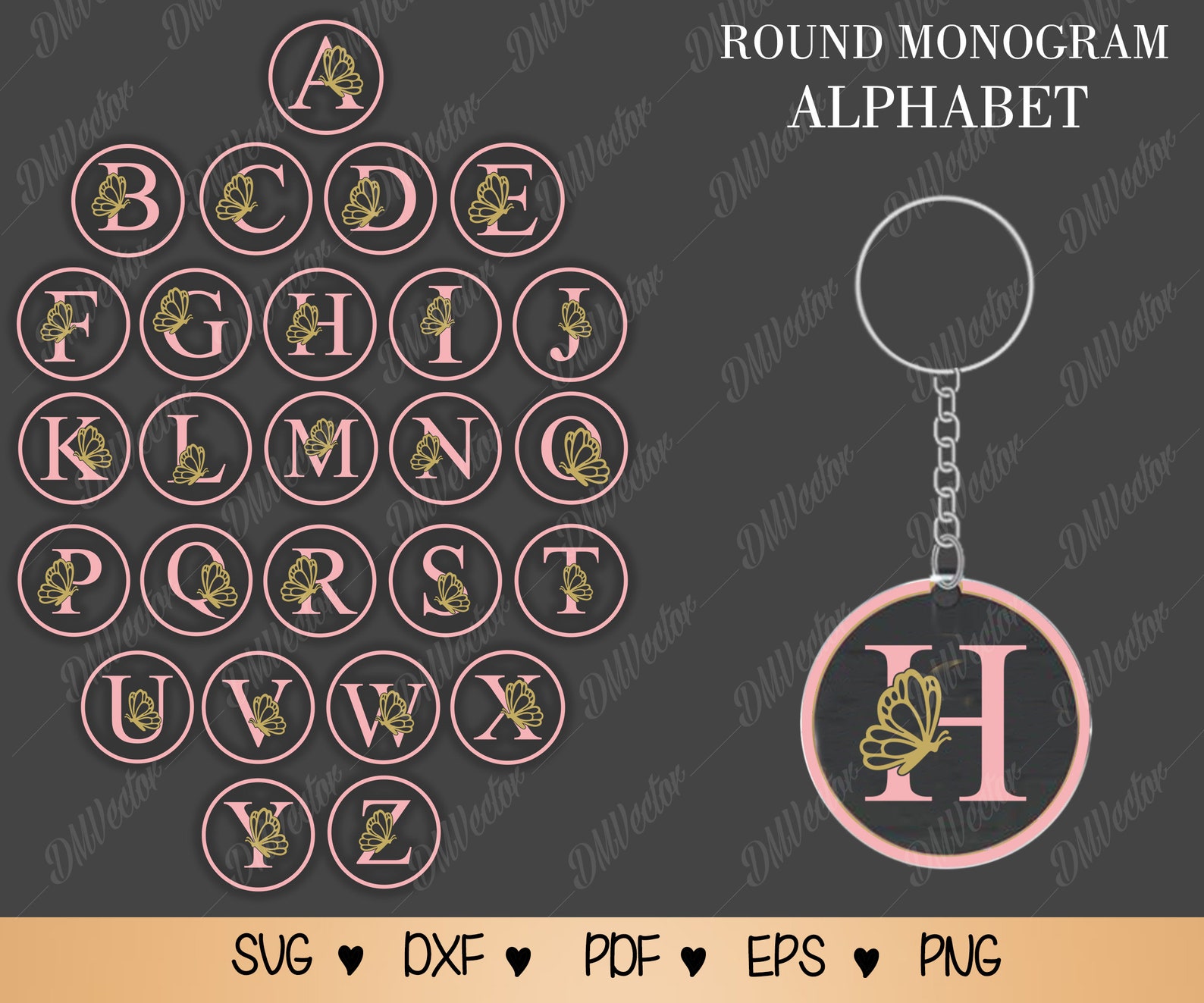 Download Keychain Monogram SVG Alphabet Monogram Svg png pdf dxf ...