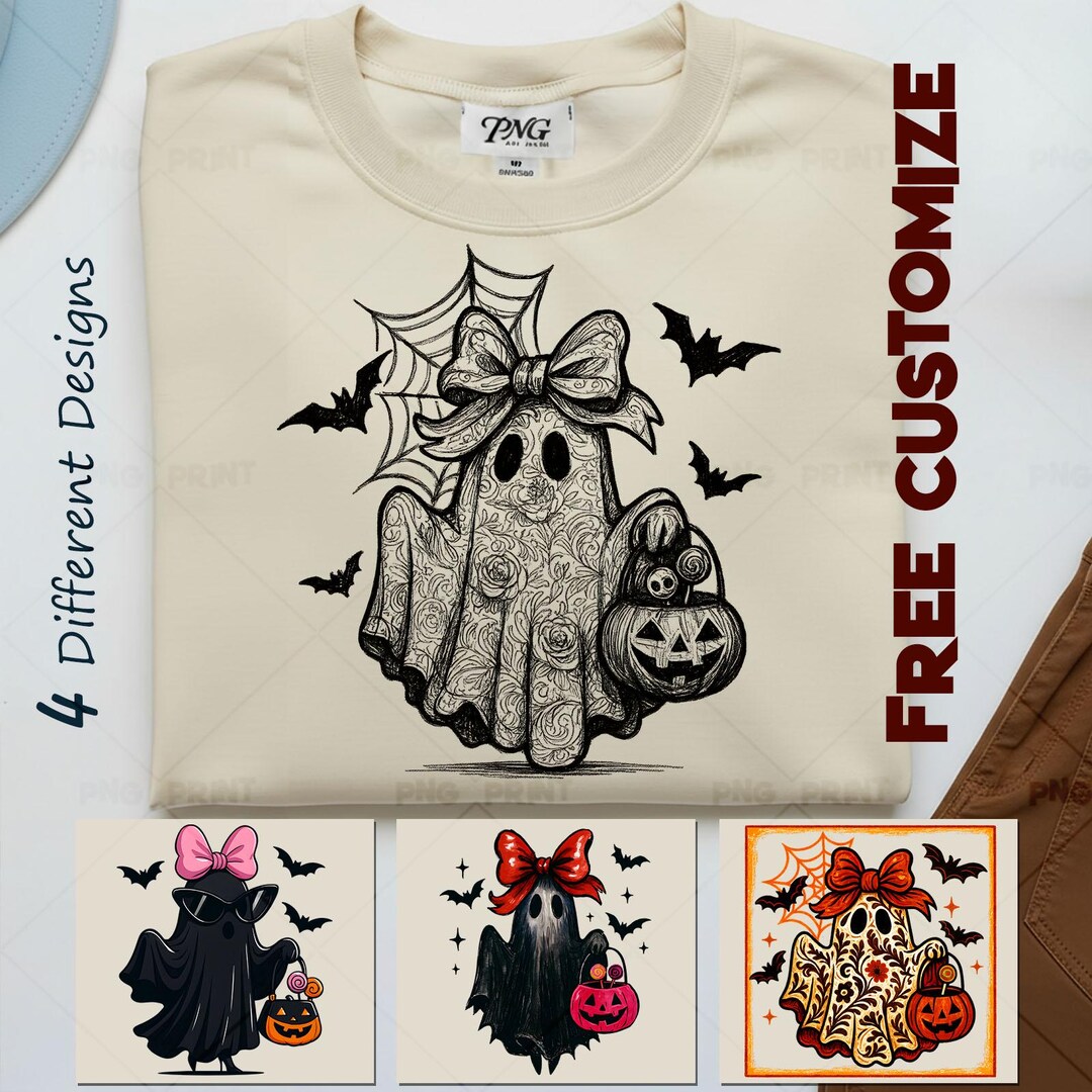 Pink Lace Ghost PNG Set: Coquette Halloween Graphics (digital Download ...