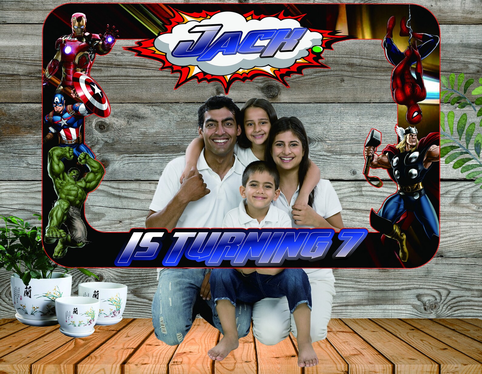 Avengers Photo Booth Frame DIY Photo Booth Frame Birthday Etsy