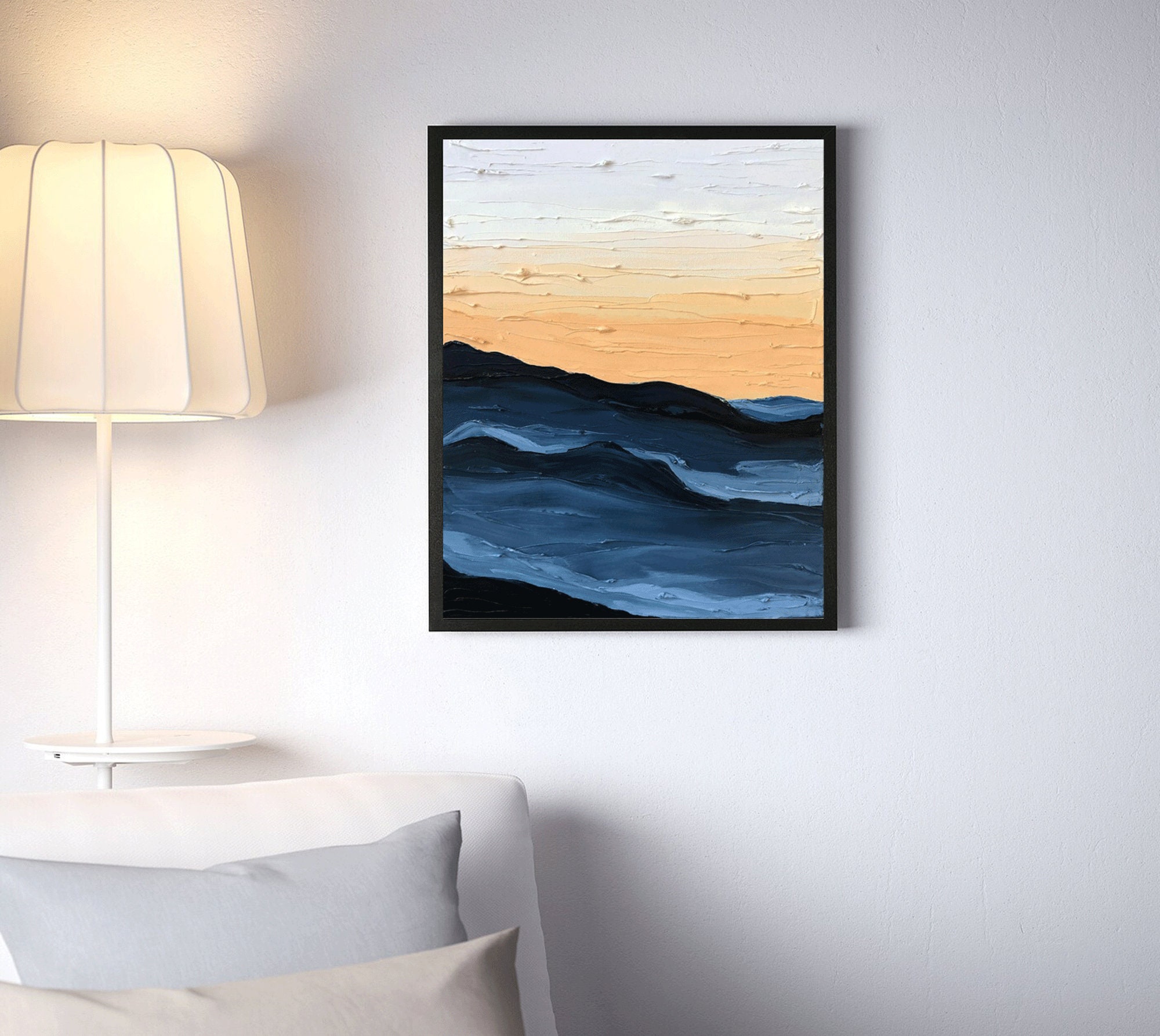 Abstract Mountain Painting Original Art Landscape Painting Oil Etsy