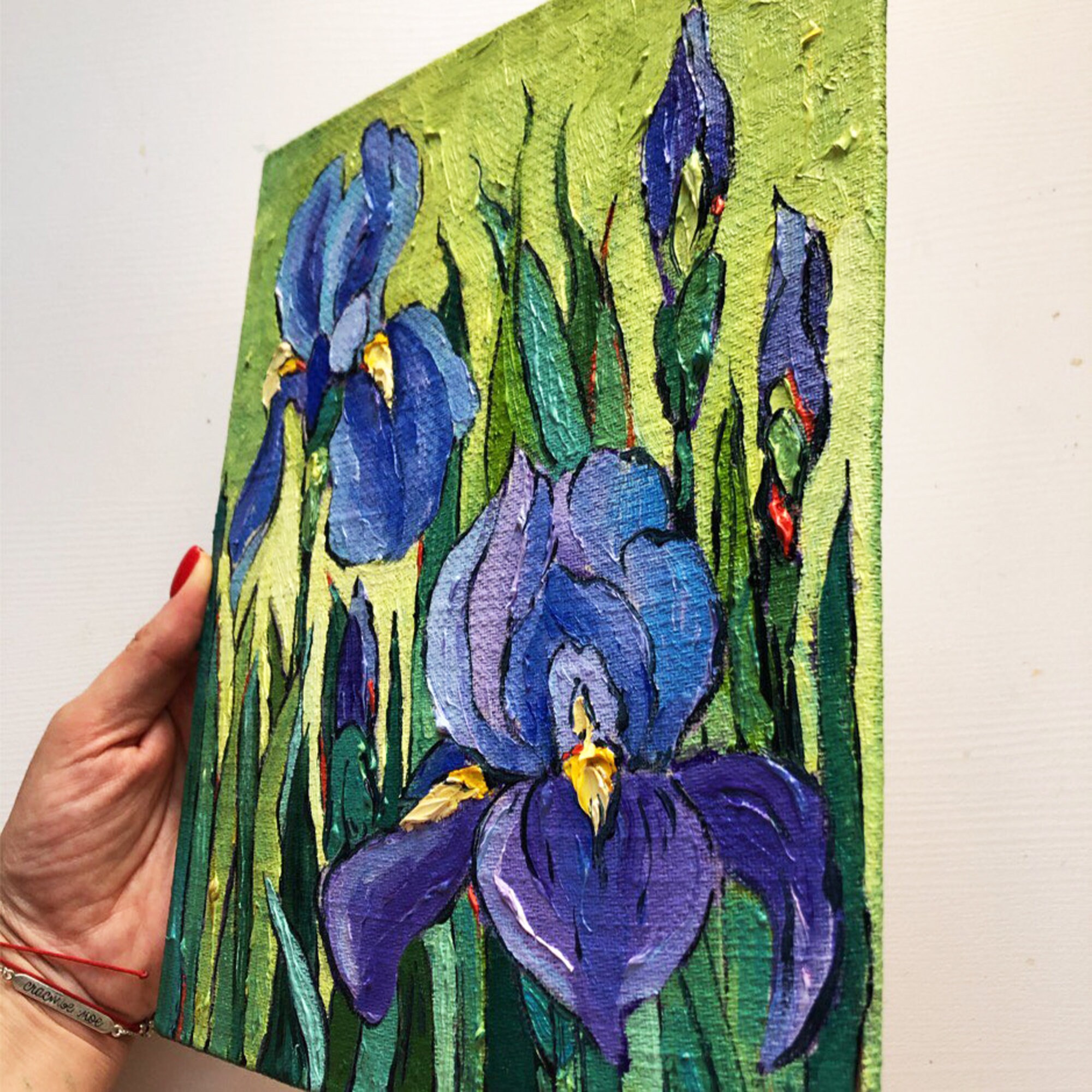 Iris Painting Flowers Original Art Floral Artwork Irises Etsy