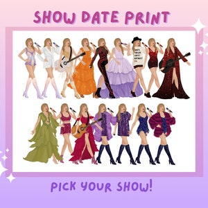 Eras Tour Print SHOW DATE HORIZONTAL
