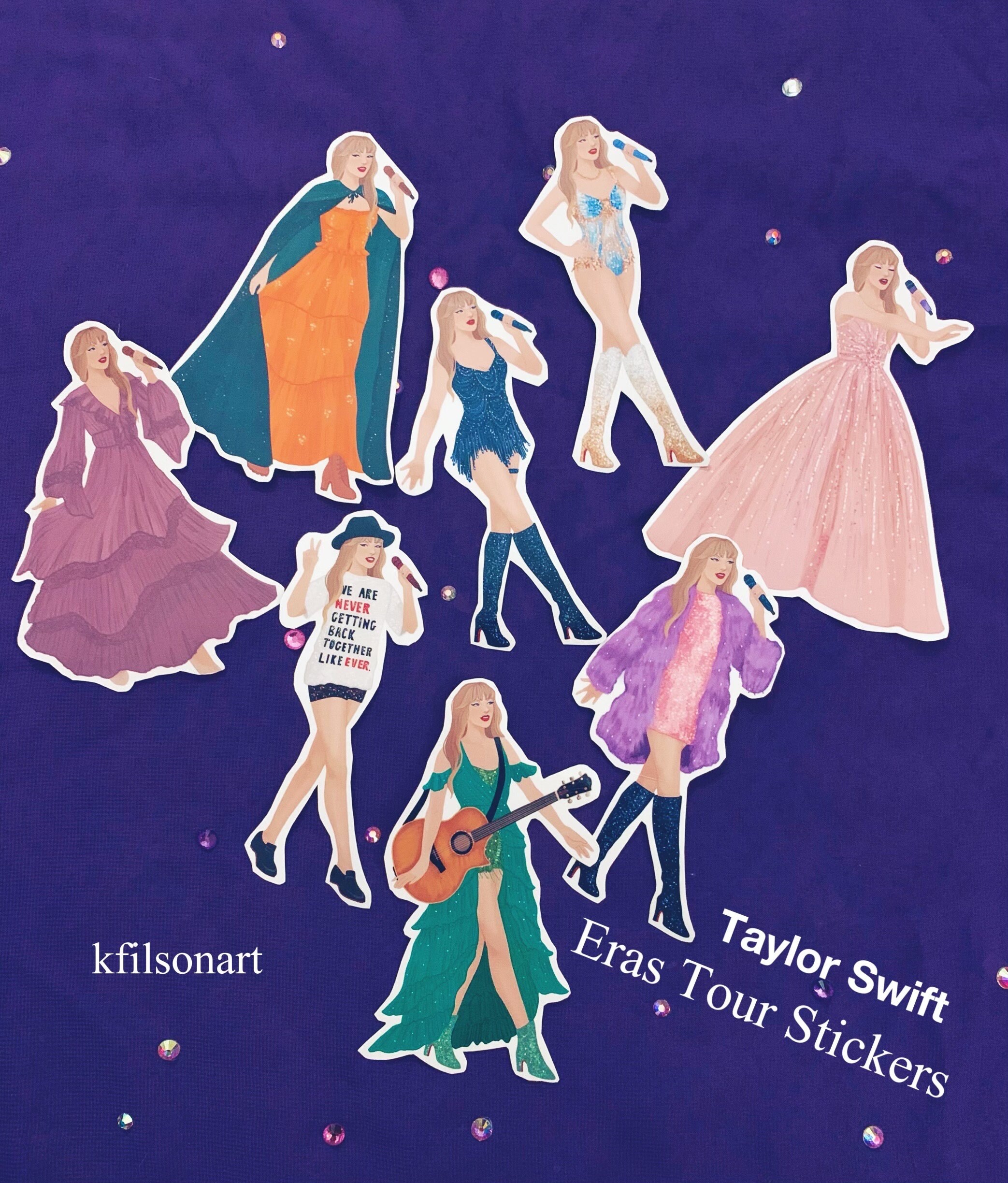 Eras Tour Stickers Taylor Swift Stickers Waterproof Matte 
