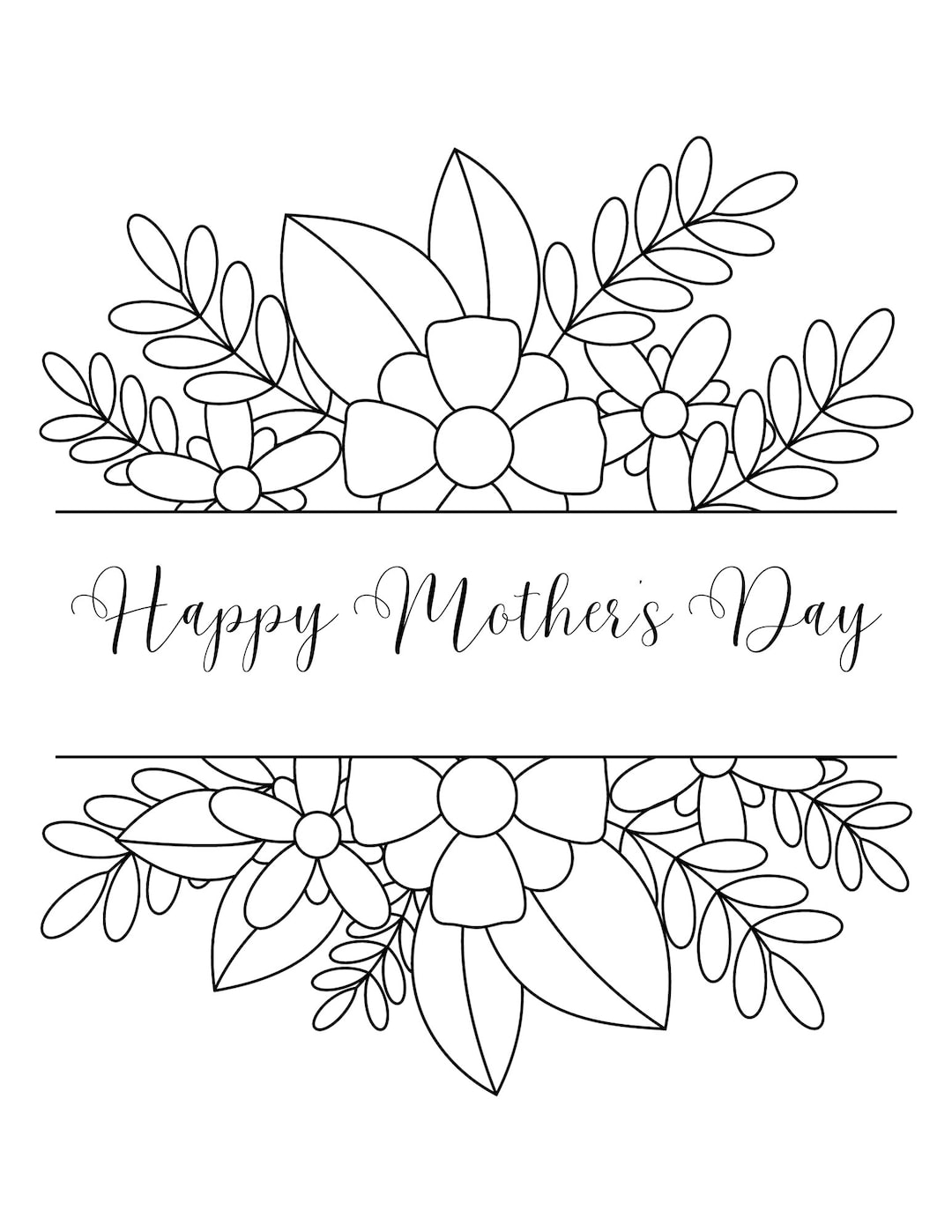 Mother's Day Printable Coloring Sheet - Etsy