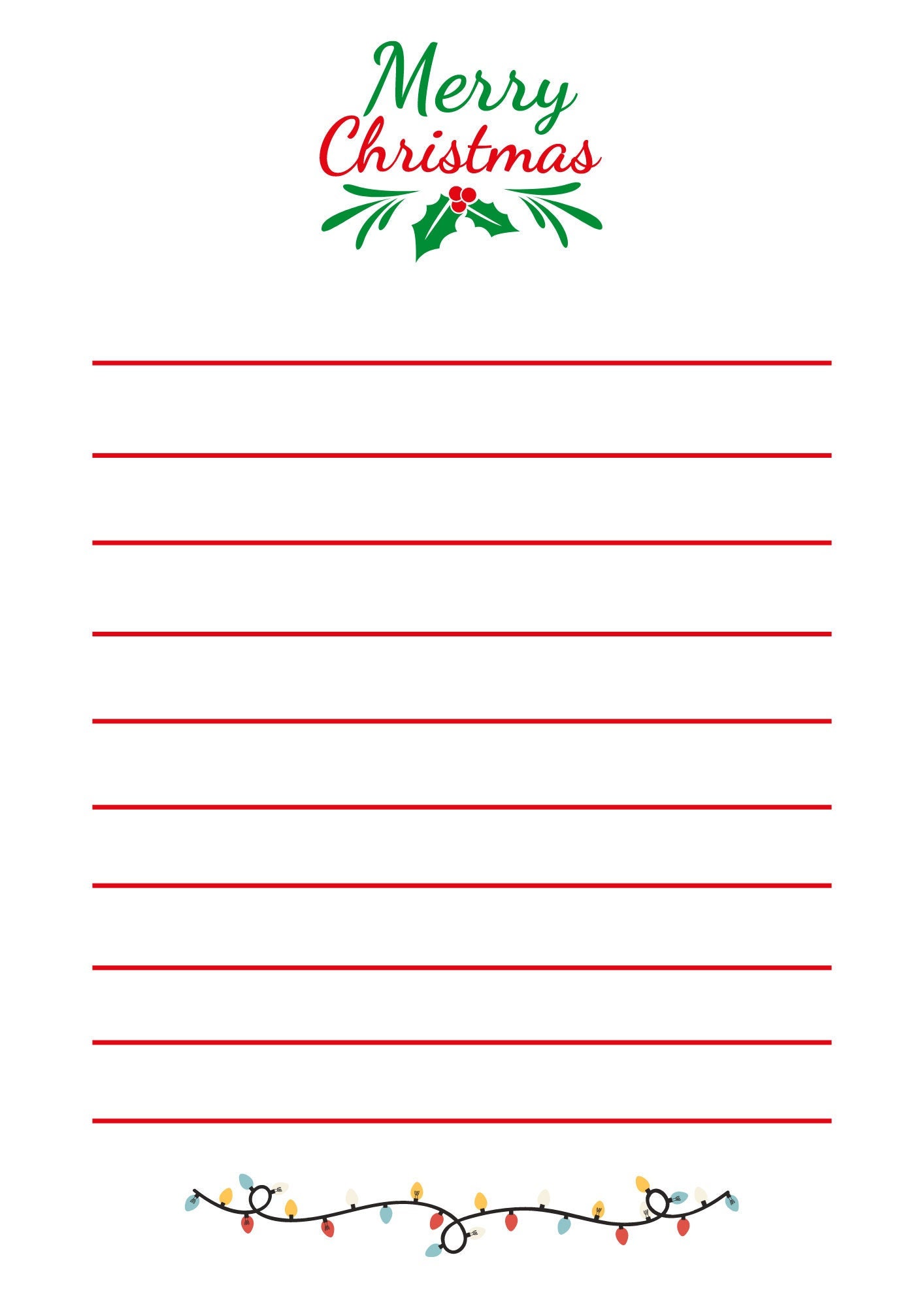 Christmas List Printable Pdf Download - Etsy
