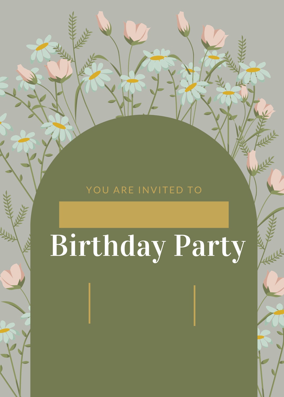 A Birthday Party Invitation PDF Download - Etsy