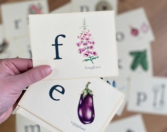 Alphabet Flash Cards, Lowercase, Unschool, Homeschool, Home Classroom, Learning Supplies, Teaching Supplies, ABC Cards, Flash Cards