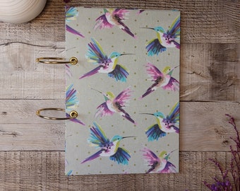 A4 Card Snug Greeting Card Holder Book | Hummingbirds | Keepsake & Gift Storage | Organisation | Storage Idea | Birds | Bright Birds