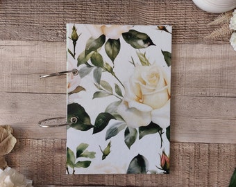 Standard Card Snug Greeting Card Holder Book | White Roses | Keepsake & Gift Storage | Organisation | With Sympathy Cards | Wedding Cards