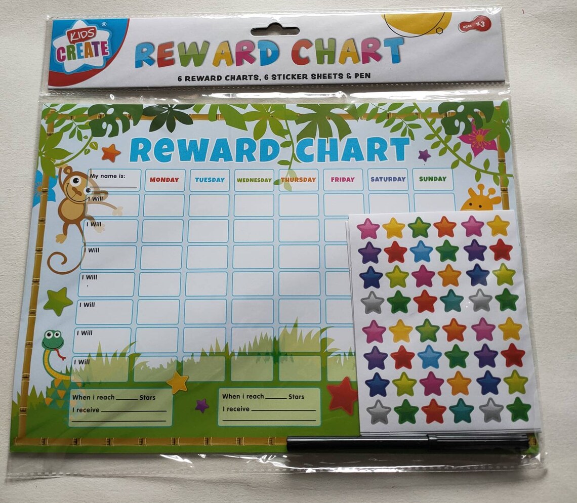 Kids Create Reward Chart age 3 | Etsy