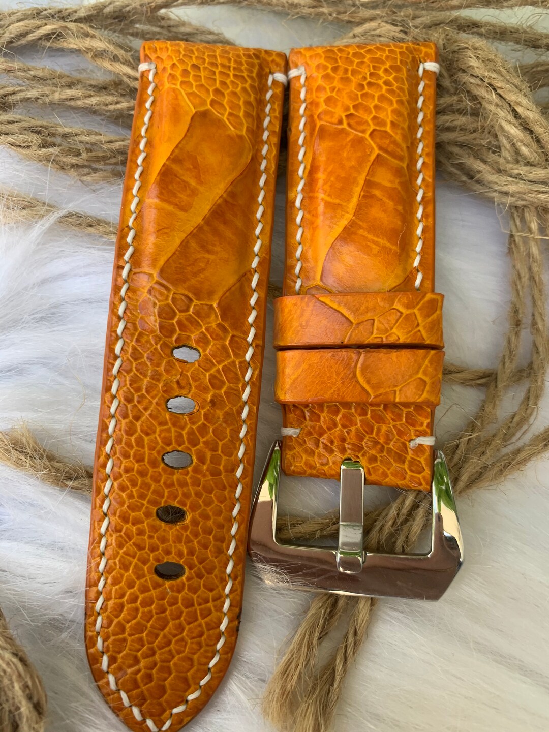 Ostrich Leg Leather Watch Strap Band leather Watch Bands Etsy