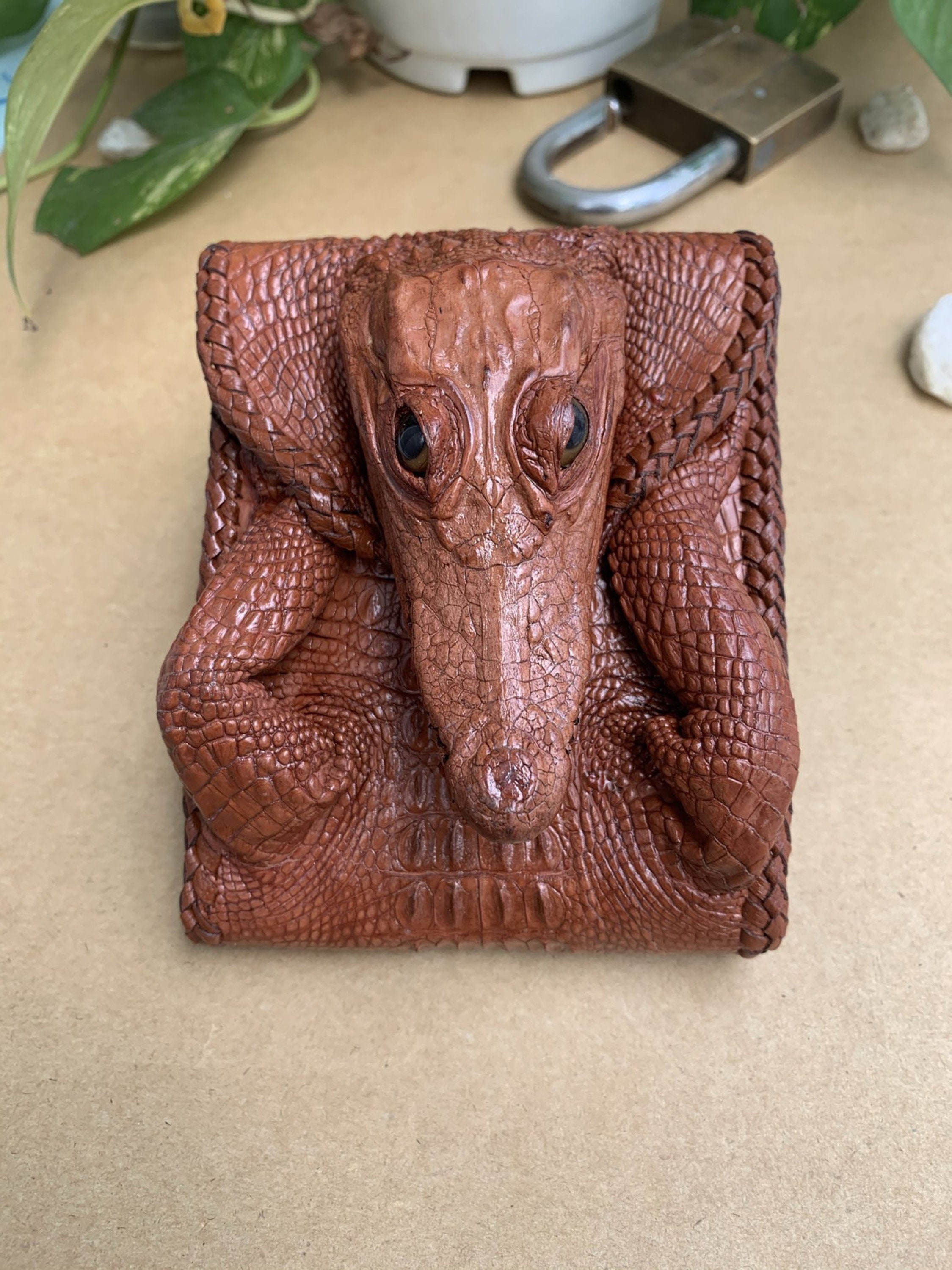 Genuine Crocodile Alligator leather skin full head and leg Etsy