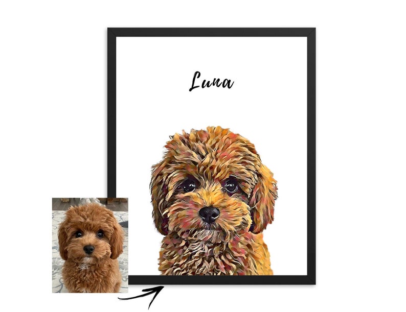 Custom dog portrait, pet lover owner gifts, personalized maltese print from photo, digital download, gifts for her,  Christmas gift, Gift for men, pet loss gift, birthday gift, printable wall art, dog memorial, animal art, Maltese print art