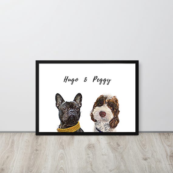 Personalized dog portrait digital file for mothers day | printable animal lover gift  | Pet Dog Wall Art | birthday gift | DIGITAL DOWNLOAD