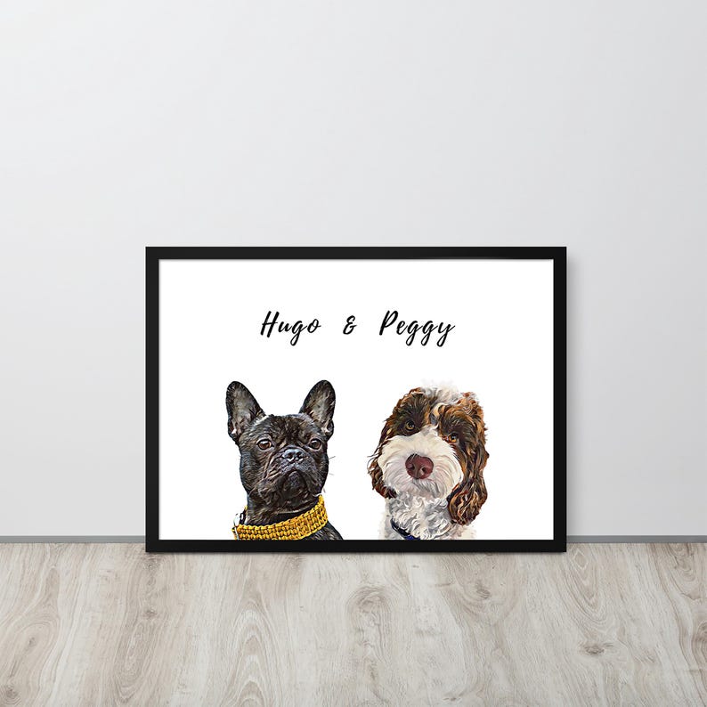 multiply custom pet portrait, custom portrait gift for mom or dad, pet lover gift idea, personalizes pet loss digital portrait print