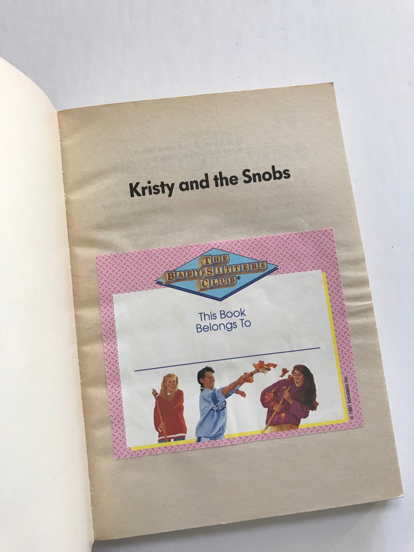 1988 the Babysitters Club Paperback Chapter Book Number 11 Etsy