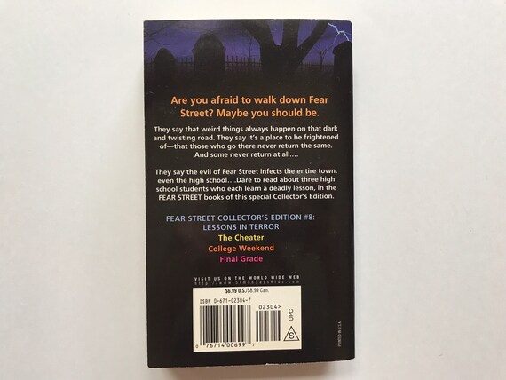 洋書 Lessons in Terror R.L. Stine 1998 Fear Street Lessons in Terror Collectors Edition