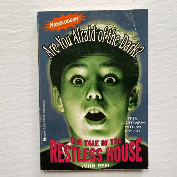 1995 Are You Afraid of The Dark Paperback Chapter Book The Tale of the Restless House Nickelodeon Glow in the Dark Cover 90s Kids Teens