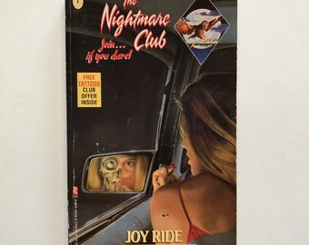 ナイトメア クラブ ブック 1 ジョイ ライド ペーパーバック ブック ティーンズ ヤング アダルト 読書 ホラー アドベンチャー 90 年代 1994 年 テンポラリー タトゥー付き!!
