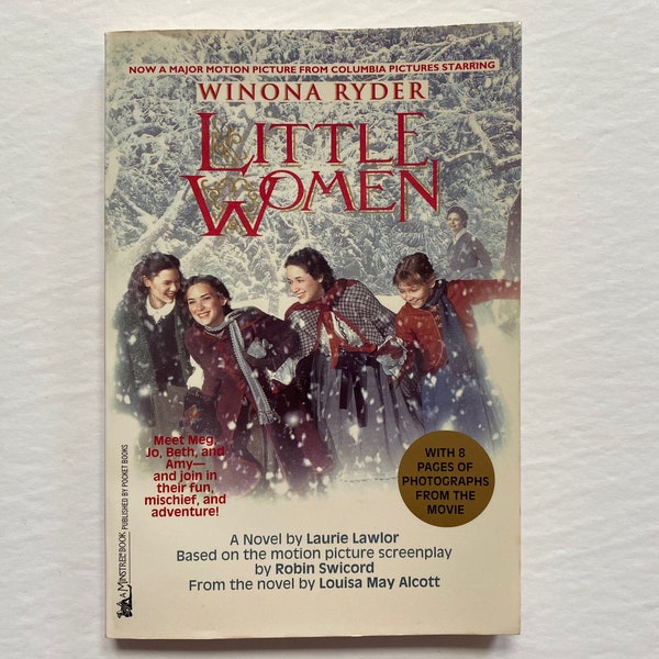 1994 Little Women Movie Novelization Paperback Chapter Book / Christmas Xmas Holiday 90s / With Photos