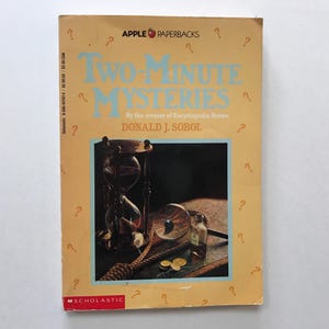 Two Minute Mysteries Short Stories Cases you Solve by Donald J Sobol Creator of Encyclopedia Brown Paperback Book for Teens Young Adults