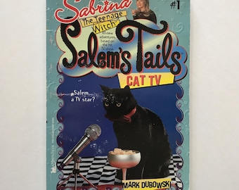 1990s Sabrina The Teenage Witch Salems Tails Book Teen Chapter Book 1 Based on the TV Series Kids Children Reading Cat TV