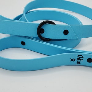 Biothane Leash 1&quot; with traffic handle from 5 feet to 7 feet long - Classic Biothane dog leash - Waterproof dog leash