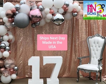 Large Foam Numbers: 30in Tall Freestanding Party Decor