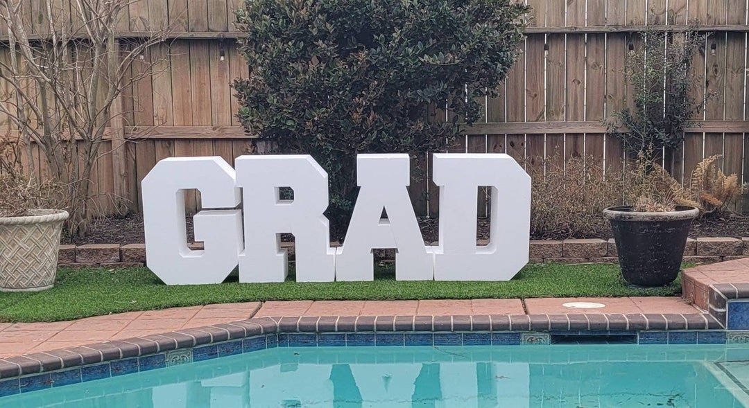 Large Foam Letters GRAD Party Graduation Table Base - Etsy