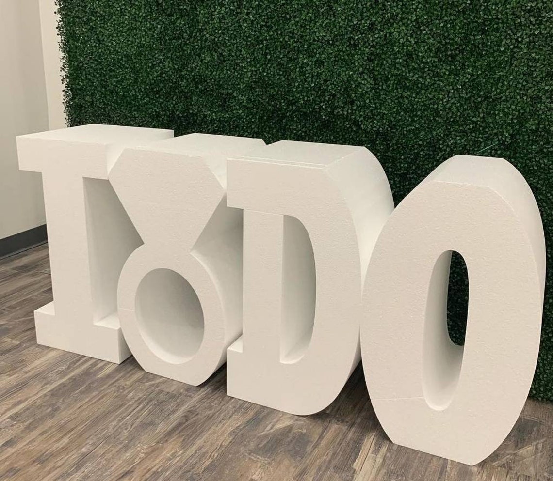 I Do Foam Giant Letters for Proposal or Wedding All letters Etsy