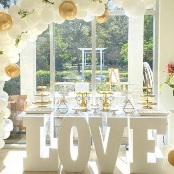 Large Foam Love Letters Perfect for wedding,anniversary and many  more. Table Base