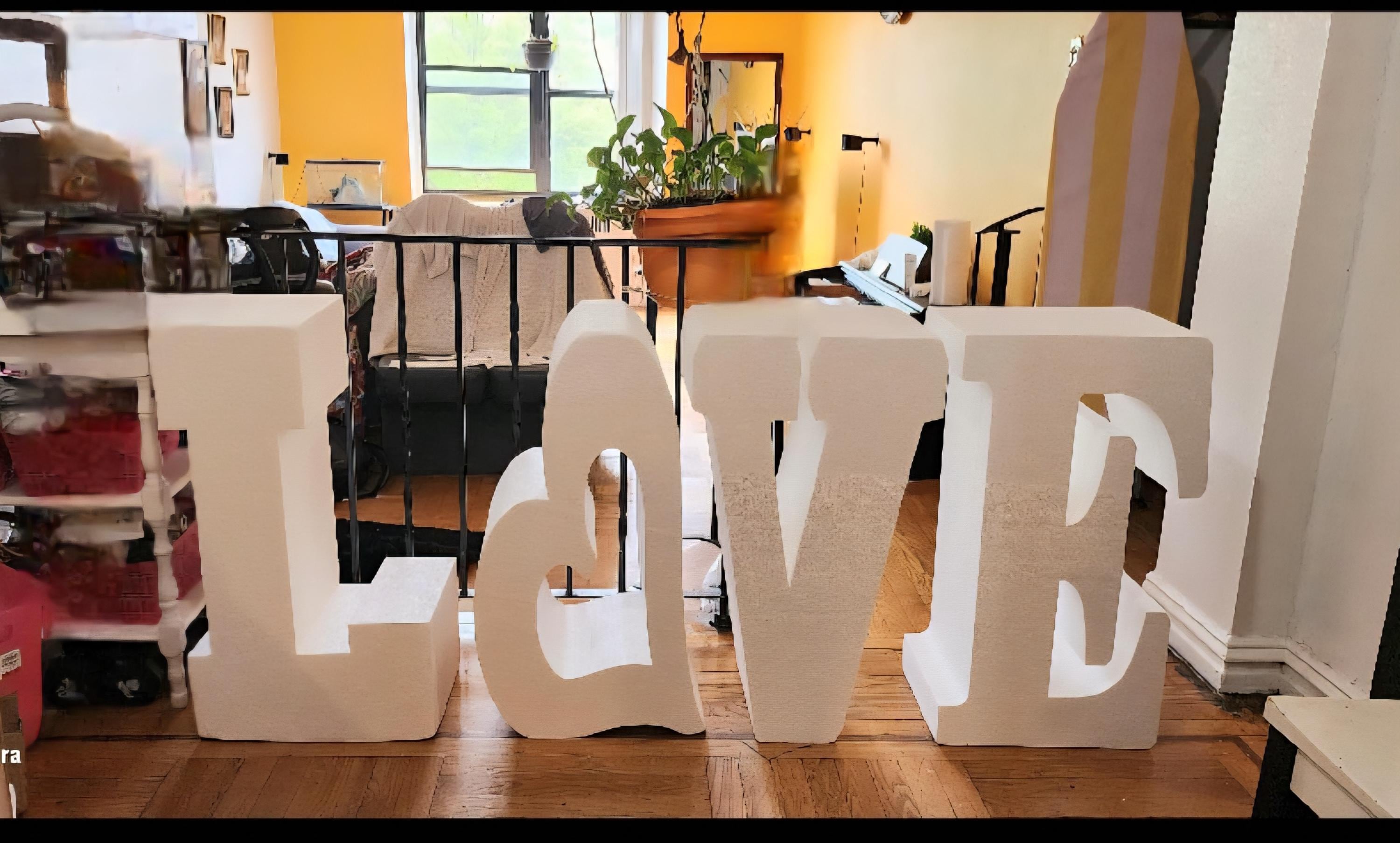 Large Foam Love Letters: Wedding Anniversary Table Base