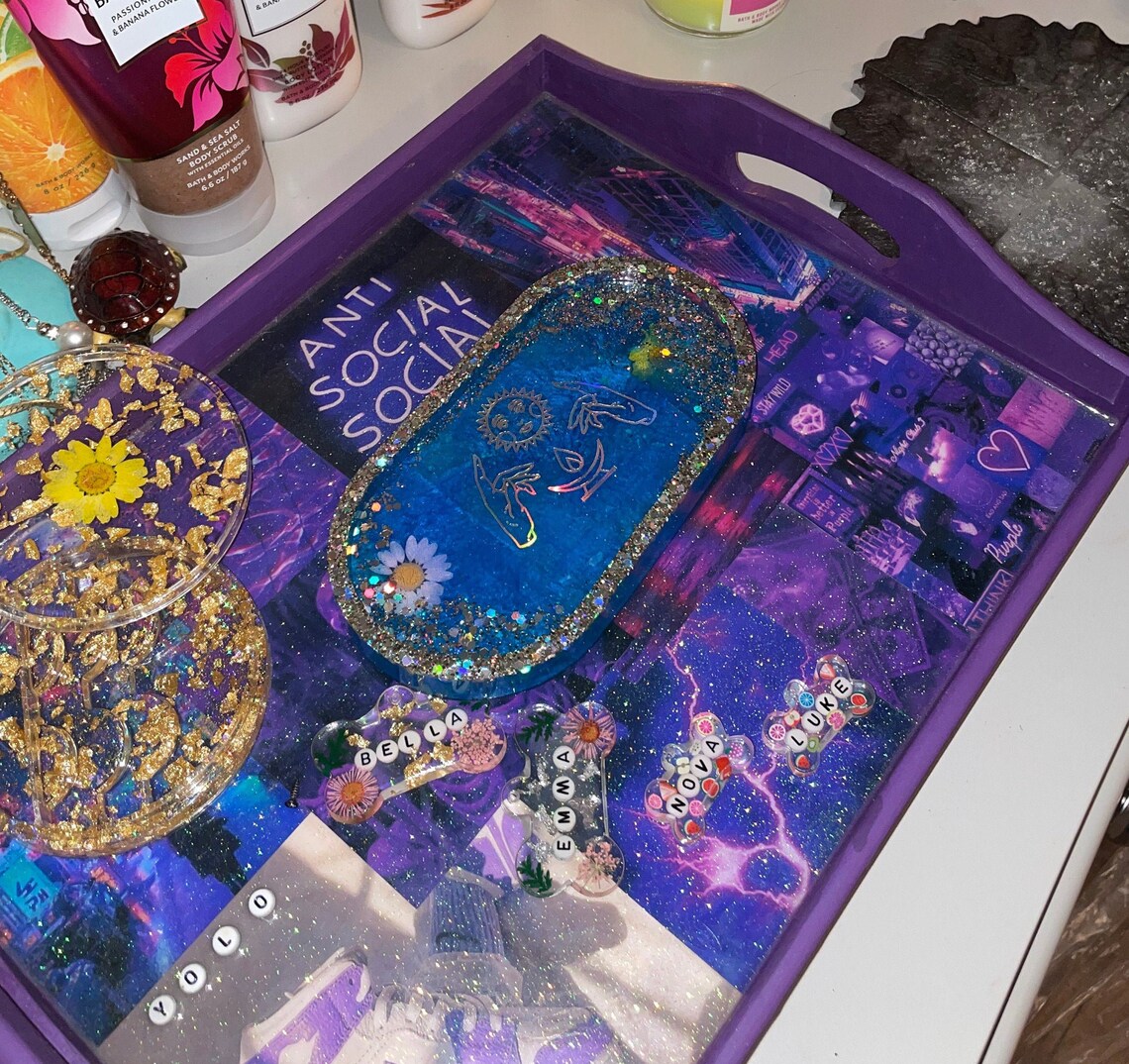 Resin Trinket Tray Etsy