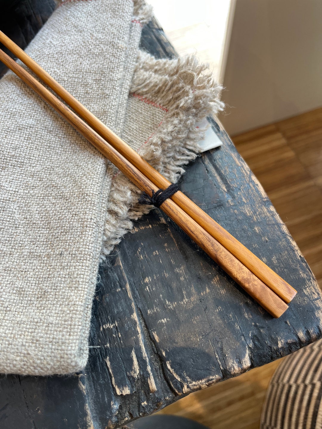 FU-LU-SHOU-XI Einweg-Bambus-Essstäbchen 50 Paar – 22,9 Cm, Rot, Einzeln Verpackt, Für Sushi, Partys, Hochzeiten