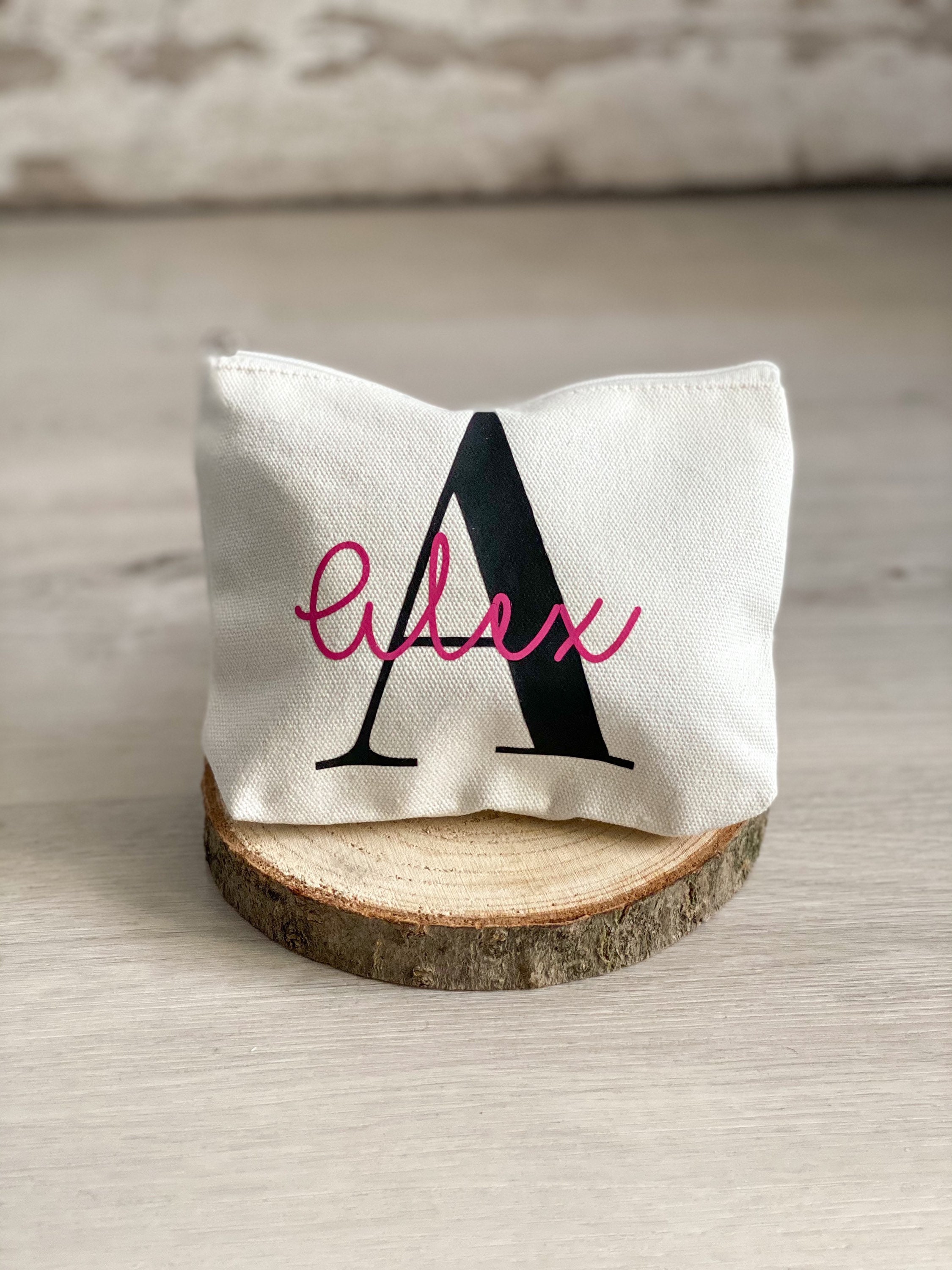 Personalised Cosmetic Bag Makeup Bag Initial Cosmetic Bag Etsy