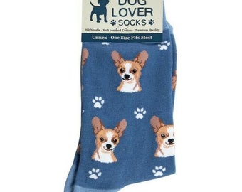 Dog Lovers one size fits all socks Choose from Yorkie, Pug, Boxer, Shihtzu, Maltese, Chihuahua