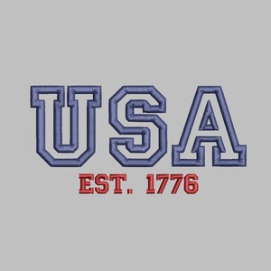4th of July USA Established 1776 Embroidery Design, Pes, Dst, Jef ...