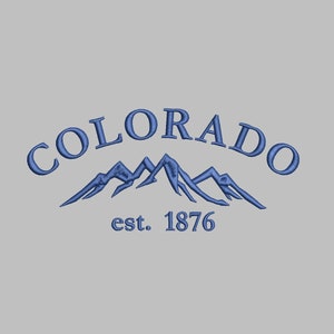Aesthetic Colorado Embroidery Design - PES, DST, and JEF Format - message me for different format