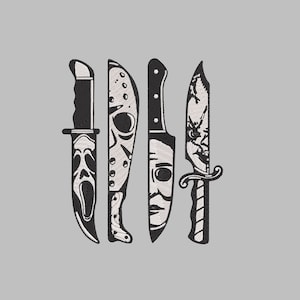 Halloween Horror Knives Embroidery Design P- 3 sizes, 8 file formats - aesthetic and unique