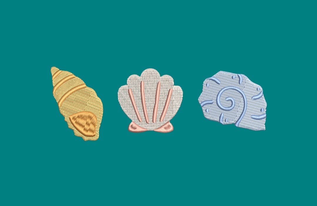 Shell Embtoidery Trendy Seashells Embroidery Design - PES, DST, JEF, Exp, Xxx, Vp3, Hus ...