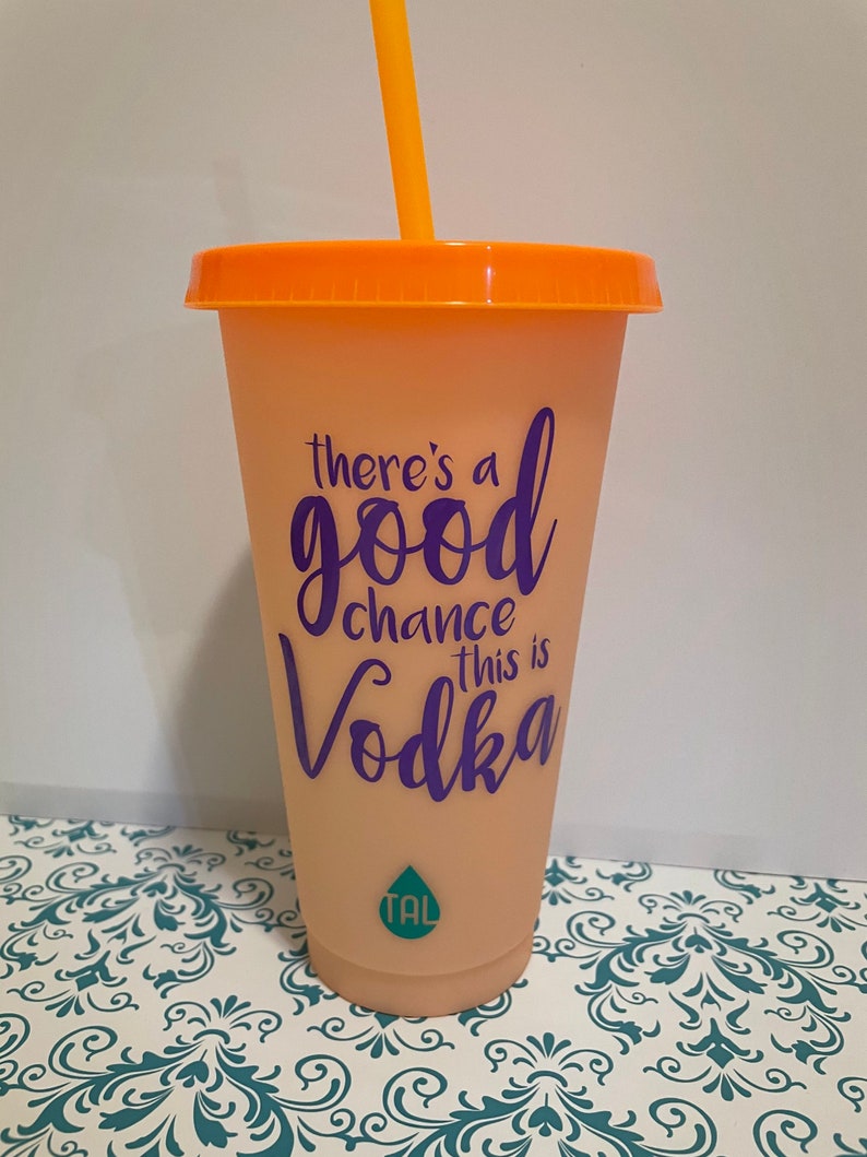 Personalized Color Changing Tumbler with Lid and Straw