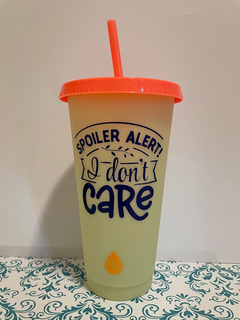 Personalized Color Changing Tumbler with Lid and Straw