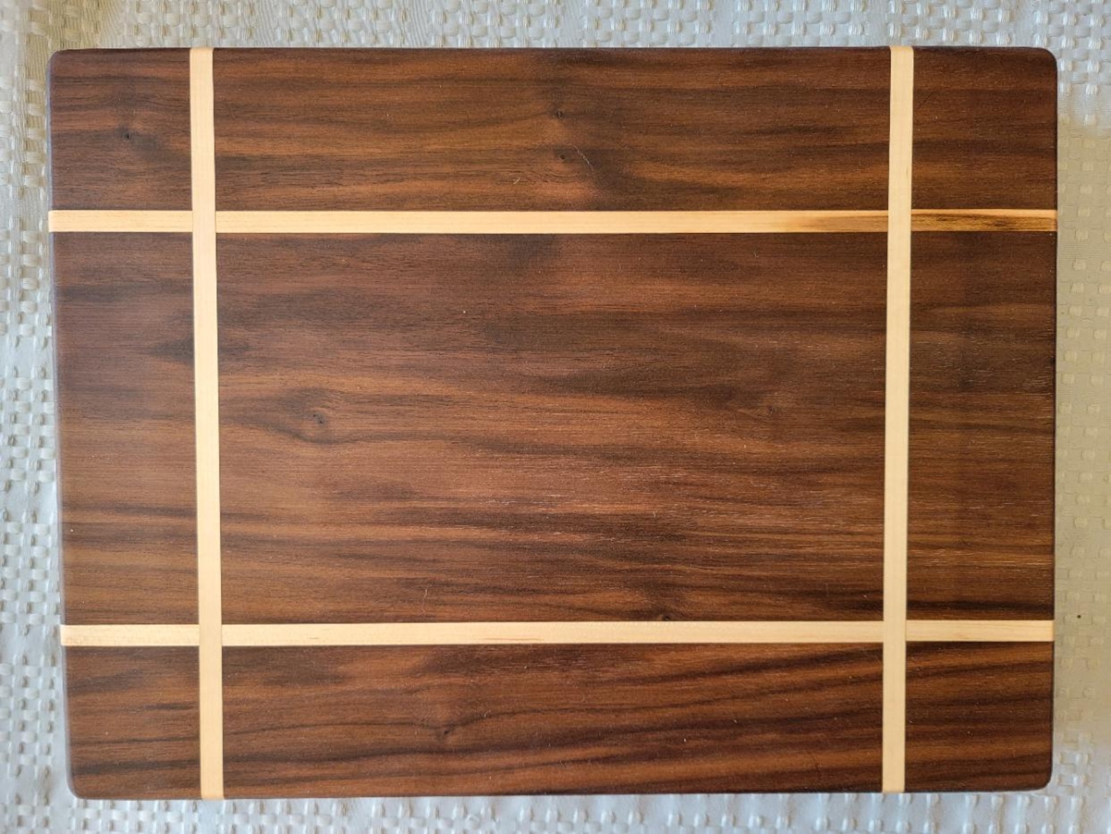 Walnut & Maple Wood Cutting Board: Thick Butcher Block With Juice ...