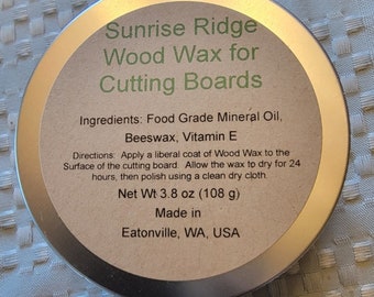 Sunrise Ridge Wood Wax for Cutting Boards