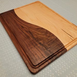 16 x 12 Maple and Walnut Cutting Board with Juice Groove