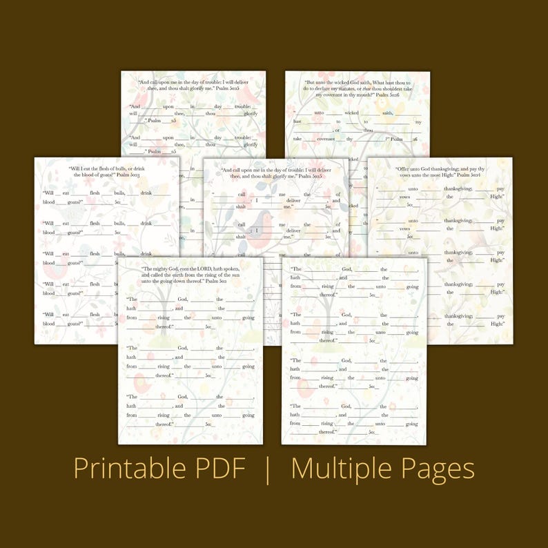 Psalm 50 Bible Study Printable Worksheet Bible Study Tool Fill In psalm-50-bible-study-printable-worksheet-bible-study-tool-fill-in