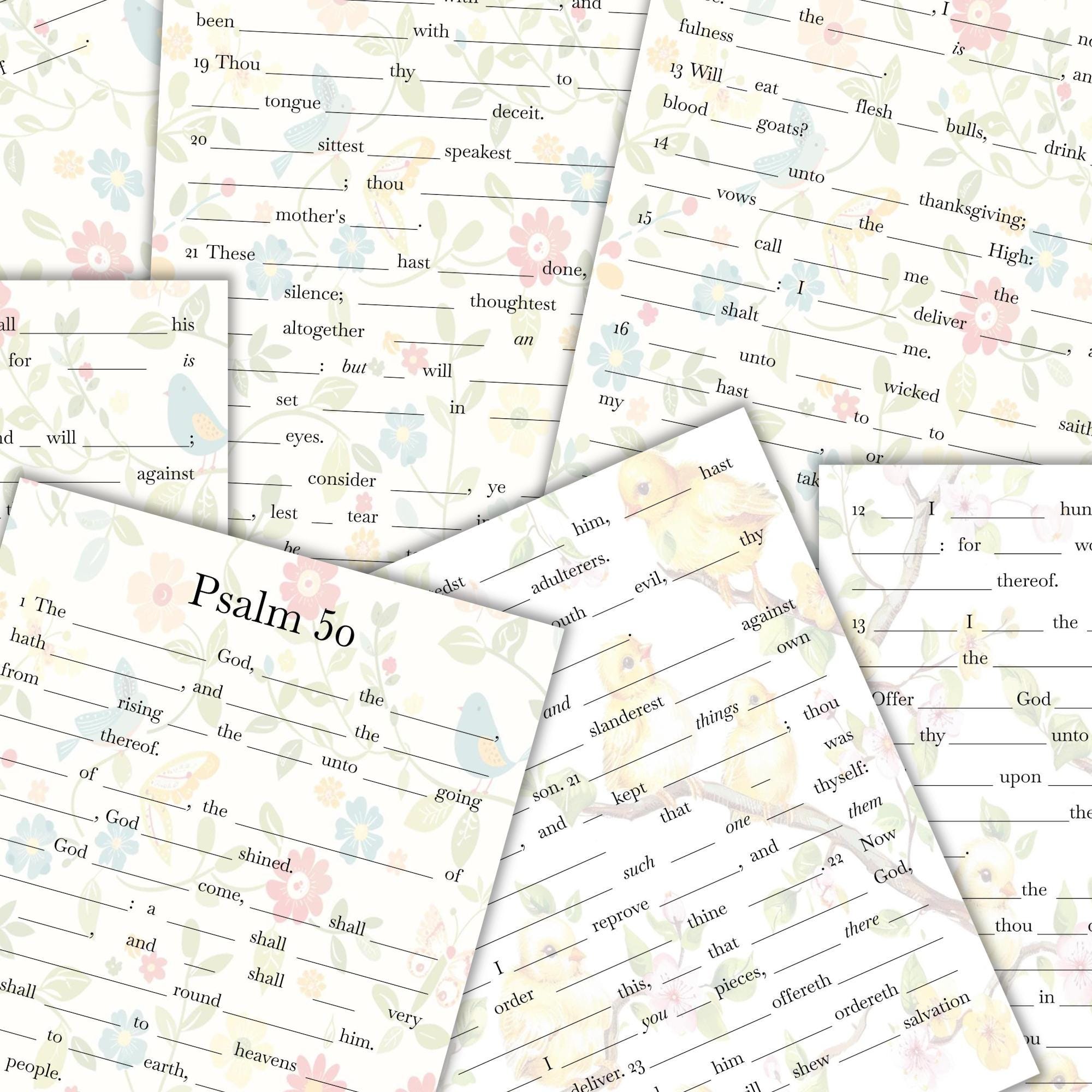 Psalm 50 Bible Study Printable Worksheet Bible Study Tool Fill In psalm-50-bible-study-printable-worksheet-bible-study-tool-fill-in