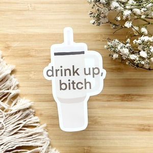Drink up B*itch Water Bottle Sticker | Stanley Water Bottle Sticker | Funny Hydrate Planner Sticker