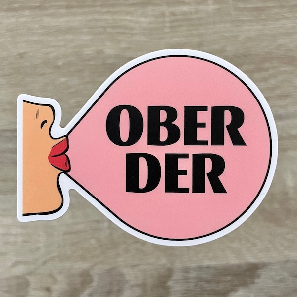 OBER DER | Filipino Funny Waterproof Vinyl Stickers for Laptop, Water Bottles | Filipino Accent